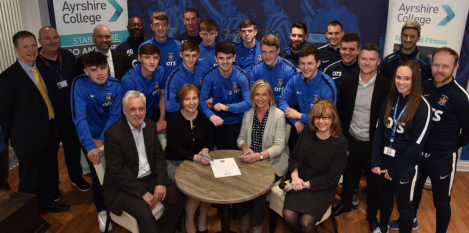 Ayrshire College launches apprenticeship programme with local football team