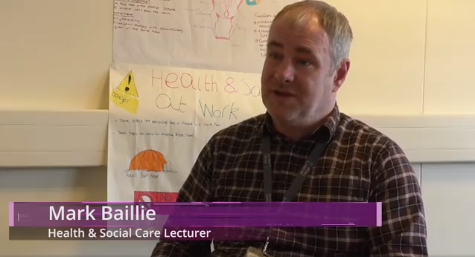 College lecturer takes to TV screens to encourage Men into Care