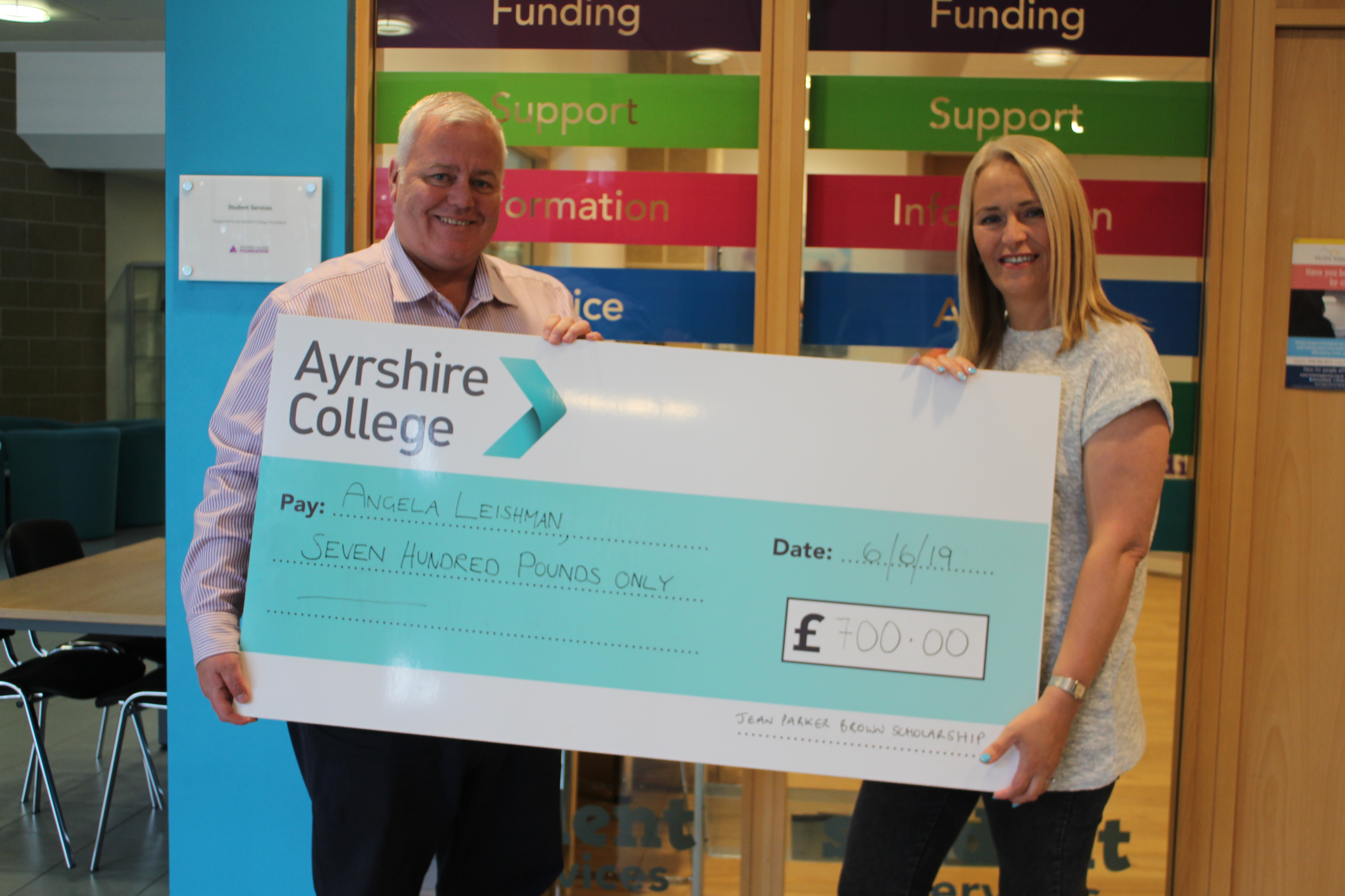 Ayrshire Business student wins unique memorial award