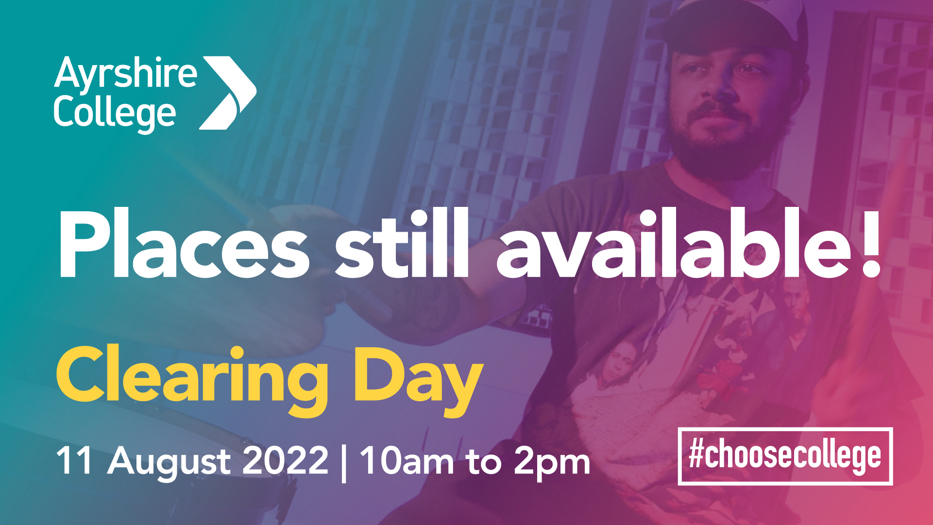 Secure a place at Ayrshire College’s Clearing Day