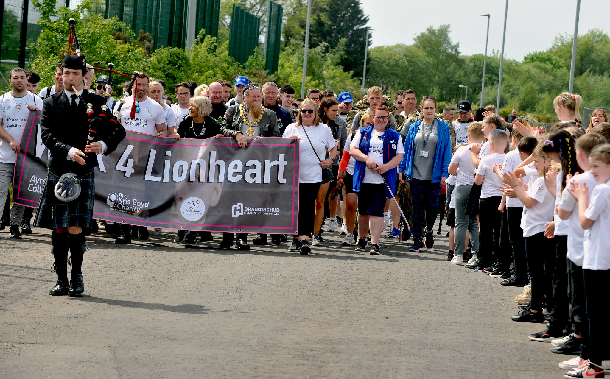 Kilwinning to Kilmarnock charity #Walk4Lionheart a major success