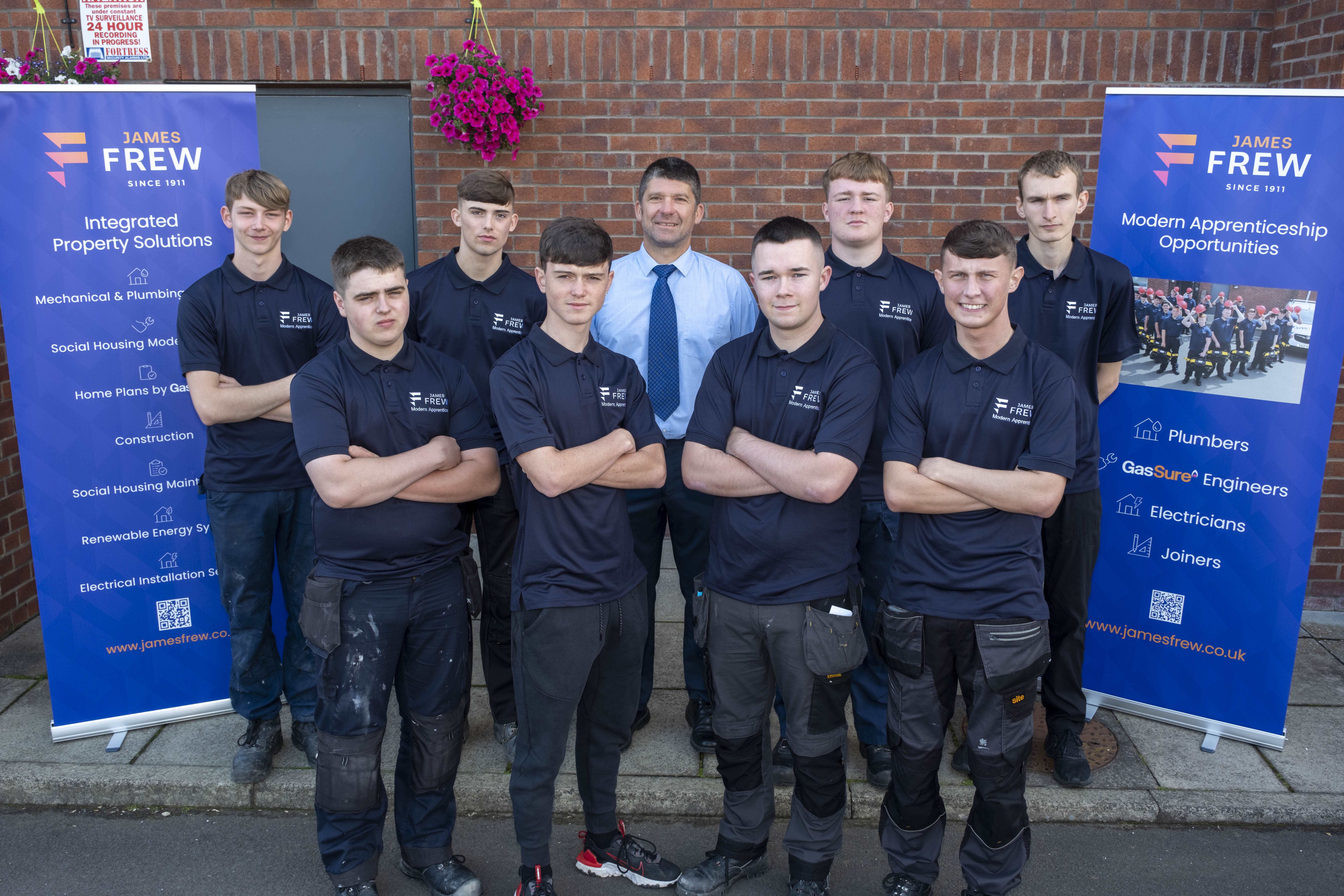 Intake of James Frew apprentices learning at Ayrshire College’s new skills hub