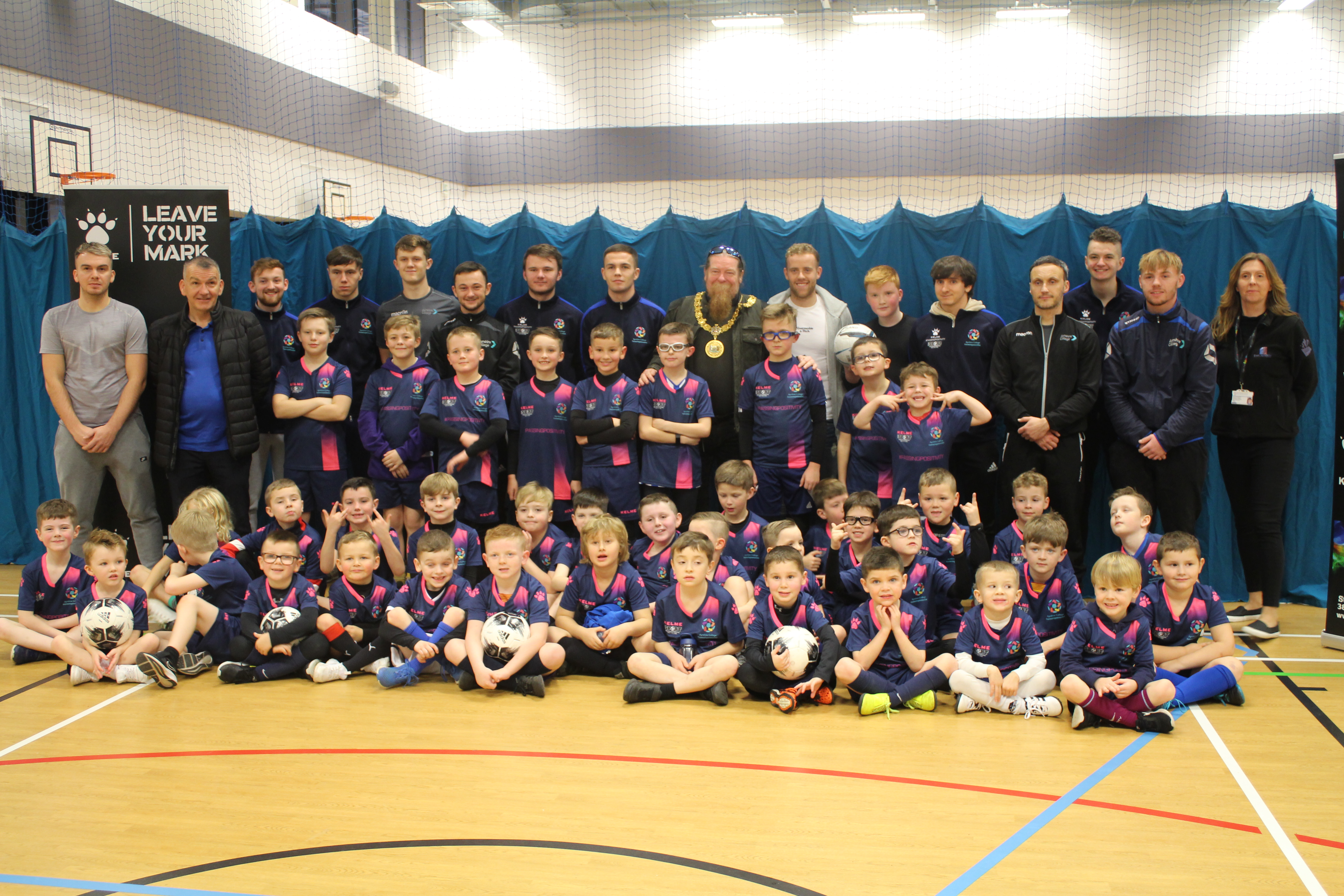 Surprise for participants of football clubs at Ayrshire College
