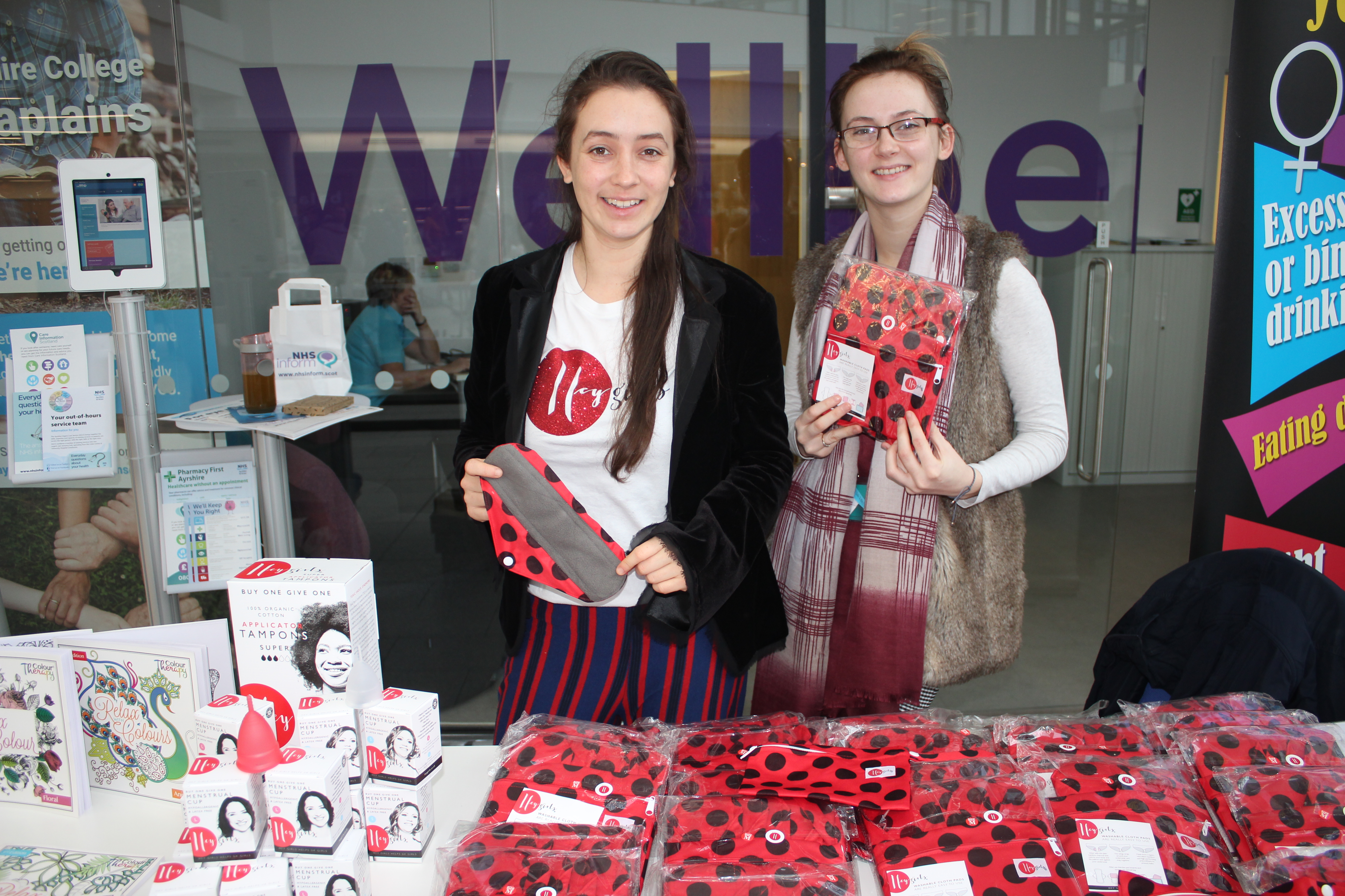 Free sanitary products available to Ayrshire College students
