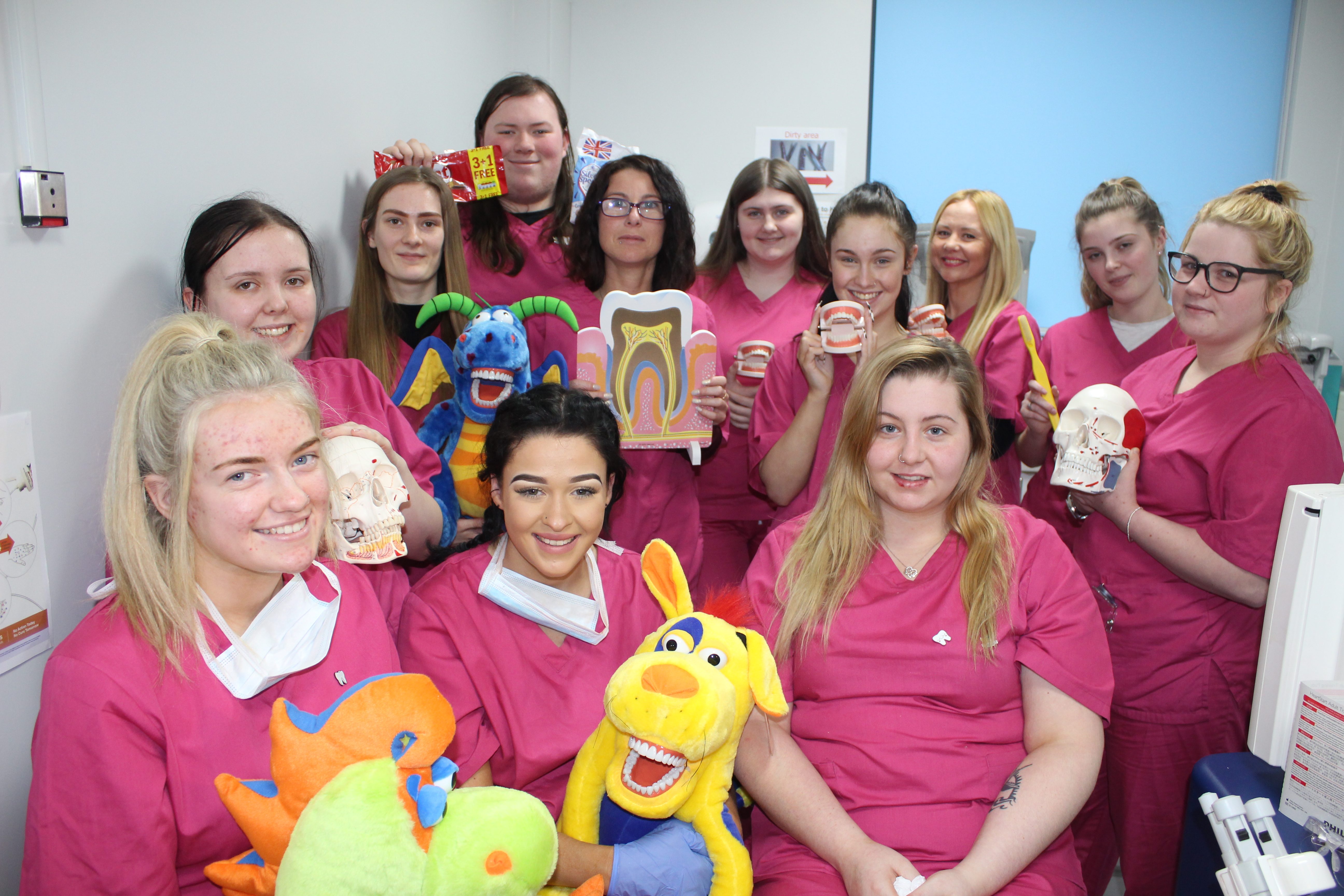 Students on the first ever NC Oral Health course at Ayrshire College