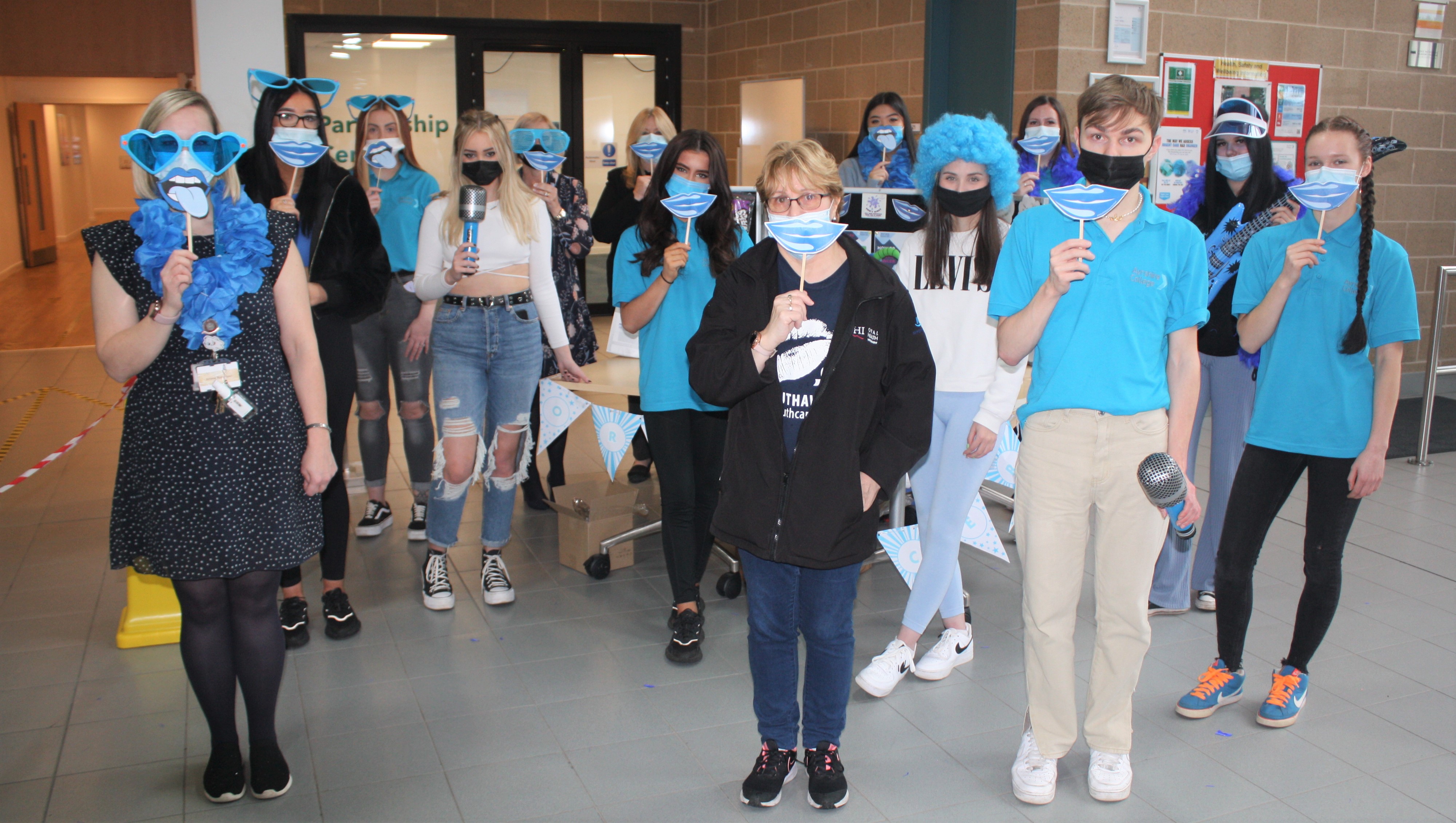 Students get their teeth into raising awareness during Mouth Cancer Action Month