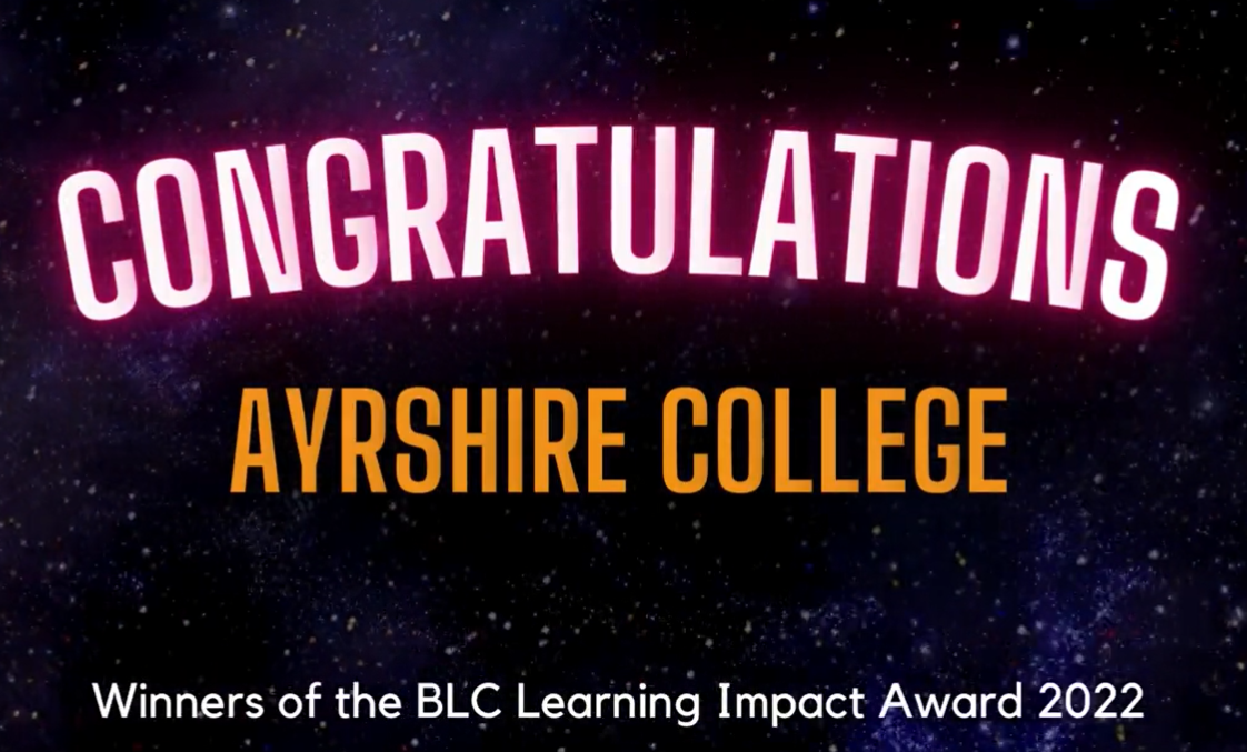 Ayrshire College wins Blended Learning Award